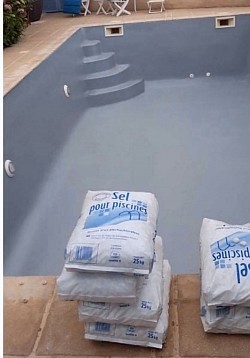 Rénovation piscine coque (gris foncé)