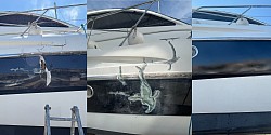 Reparation yacht et bateau, reparation polyester et epoxy. Fibres de verre et Kevlar.
